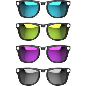 4Pcs Polarized Clip for Ray-Ban Meta Wayfarer Standard RW4006 (Size M 50-22) Smart Glasses Protect Your Eyes, Cool and Fashion (Silver, Blue, Yellow, Purple)