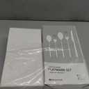 KINGSTONE Silverware Set, 60-Piece Forged Flatware Set Cutlery Set Premium Stainless Steel, Service for 12, for Kitchen, Home, Wedding, Party, Mirror Polished and Dishwasher Safe