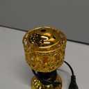 Golden Electric Incense Burner, Arabian Style Electric Incense Holder with US Plug, Middle Eastern Tabletop Decorative Censer for Yoga Spa Home Office Christian Church Decor