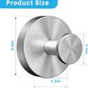 Suction Cup Hooks for Shower, Heavy Duty Towel Hooks for Walls No Damage, Suitable for Hanging Towels, Robes, Coats, Holds 15 lbs-4pack, Brushed Silver