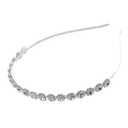 Beaupretty 1pc Headband Crystals Decor Bridal Hairband Decorations Quinceanera Rhinestone Wedding Dress For Wedding Party Mother Bridesmaid Hair Ribbon Reveal Tiara First Alloy White