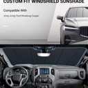 Pigenius Windshield Sunshade for Ford Mustang 1971-1973, Fastback or Hardtop, Custom Fit Front Window Sun Shade - Safeguard Upgraded