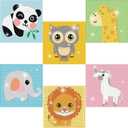 DIYGEMDOT 6 Pack Diamond Art Kits for Kids, Cute Animals Diamond Painting for Beginners, DIY 5D Gem Art for Girls & Boys Ages 6-8-10-12, Children's Christmas Gifts (6x6 inches) (Y001)