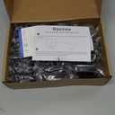 Ravinte 50 Pack 25 Pairs 1/2" Overlay Cabinet Door Hinges Kitchen Black Semi-Concealed Hinges Face Mount Self-Closing Cabinet Hardware with Bumpers & Screwdriver