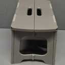 Vigar Compact Step Stool Foldable, 10-1/2-inch Step Stools for Adults up to 330 Pound, Lightweight Stool, Non-Slip Folding Step Stool, Terrazzo Body