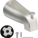 Slip On Tub Spout with Diverter, for 1/2" Copper Pipe, Compatible with Kohler GP85556 Bath Tub Spout, Bathroom Bathtub Tub Faucet Replacement, with 5/32" Hex Wrench (Brushed Nickel)