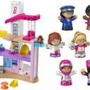 Fisher-Price Little People Barbie Toddler Playset Little Dreamhouse With Music & Lights Plus Figures for Ages 18+ Months