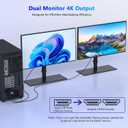 DisplayPort to Dual HDMI Splitter 4K@60Hz, USB-C Powered, DisplayPort 1.4 MST Hub DP to HDMI 1 in 2 Out Splitter for Dual Monitors Extended/Clone Mode for Desktop PC Graphics Card Home Office Gaming