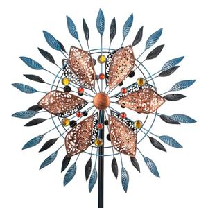 Stargarden Large Wind Spinners Outdoor, 23 Inch Metal Wind Spinner, Double Kinetic Wind Sculptures & Spinners, Waterproof Pinwheels Outdoor Decoration for Patio, Lawn, Garden, Porch Decor 2 Pack
