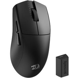 Redragon M916 PRO 3-Mode Wireless Gaming Mouse, Hype-Speed 4K Polling Rate, 49G Ultra-Light 26K DPI Mouse w/Ergonomic Natural Grip Build, Redefinable Macro Buttons, Software Supported (Black)