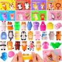 28 Pack Valentines Day Gifts for Kids Classroom Valentines Day Cards with Kawaii Mochi Squishies Fidget Toys for Kids School Valentines for Kid Class Exchange Greeting Cards Party Favors Boys Girls