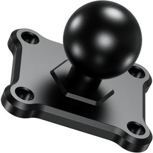 BRCOVAN 1'' Ball Mount Base with Aluminum Alloy 4-Hole AMPS Square Plate Compatible with RAM Mounts B Size 1 Inch Ball Double Socket Arm