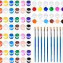 GODLIY Mini Acrylic Paint Set for Kids,5 Pack 12 Colors Washable Kids Paint kit,Perfect for Home Birthday Classroom Party Favors,Painting Canvas,Paper,Wood,Rock & Fabric