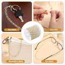 2 x 4 Meters Colorful Oil Drip Cable Chain for Jewelry Making, KC Gold Plated Brass Chain for Women, Mixed Color Dripping Oil Cable Links, Necklace, DIY Jewelry(30 Open Jump Rings+10 Lobster Clasps