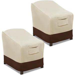 Vailge Patio Chair Covers, Lounge Deep Seat Cover, Heavy Duty and Waterproof Outdoor Lawn Patio Furniture Covers (2 Pack - Medium, Beige & Brown)