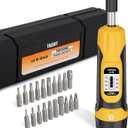 Torque Screwdriver, 10-70 in-lbs Torque Wrench Screwdriver Set, 1/4 Drive Inch Pound Torque Screwdriver with 20 S2 Bits and Case for Tools, Bike Repairing and Mounting