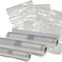 Nesco VS-07V Vacuum Sealer Bag Variety Pack, Bag/Roll Combo, Clear