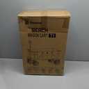 Navatiee Big Wheels Collapsible Wagon Cart Foldable, Heavy Duty Beach Wagon with Silent All-Terrain Wheels, Folding Utility Grocery Cart with Side Pocket and Brakes for Camping Garden Sports, Black (140L)