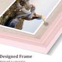 DOLLAR BOSS Bulletin Board with Linen 36'' x 24'' Pink Framed Cork Boards for Walls, Photo Display Pin Board, Decorative Corkboard for Office Home School Girls Dorm Decor with 10 Pushpins, White