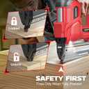 MtiolHig Cordless 2" Brad Nailer Compatible with Milwaukee Battery(No Battery), 2-in-1 Electric Nail Gun/Staple Gun, 18 Gauge Nail Gun Battery Powered with 1000 Nails for Wood Carpentry, 7.2LB