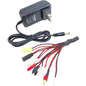 NiMH NiCd Battery Charger Universal RC Battery Charger for (2-10S) 4.8V 7.2V 8.4V 9.6V, RC Car Charger for Traxxas Battery Pack 2.4V-12V ,AC-DC Plug Charger, Airsoft Battery Packs