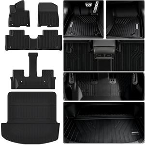 Floor Mats for 2026 Hyundai Palisade Hybrid Accessories, fit SEL、SEL Premium、Limited、Calligraphy, Cargo Mat Custom TPE All Weather Protection Full Coverage Trunk Liner & Floor Liner for Palisade