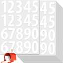 400 PCS Number Stickers, 2" Waterproof Mailbox Number Label, Consecutive Numbers 0-9, Self-Adhesive and Residue-Free, Ideal for Mailboxes, Storage Boxes, Organizers, Cabinets and More White