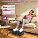 Vibration Plate Machine, Vibrating Plate for Lymphatic Drainage, Compact Vibration Plate Exercise Machine, Mini Lymphatic Drainage Massager for Home Exercising, 999 Speeds, 400LBS