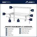 ClosetMaid 2854 ShelfTrack Locking Shelf Bracket for 16 in. Deep Wire Shelving, for Adjustable Closet Systems, 1-Pack, White