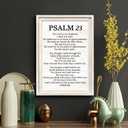 Psalm 93 Rustic Bible Verse Framed Wall Art, 16''×23'' Positive Religious Christian Lords Prayer Sign for God Jesus Christ Prayer, Vintage Holy Horizontal Inspirational Catholic Scripture Decor