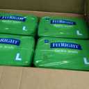 FitRight Ultra Heavy Absorbency Adult Diapers for Men & Women, Waist Size: Large 44-56 inches, OptiFit Incontinence Disposable Briefs with Leak Protection for Seniors, 80 Count (Blue, L)