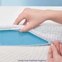 SUBRTEX 3" GEL-INFUSED MEMORY FOAM MATTRESS TOPPER CALIFORNIA KING - WHITE/BLUE