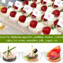 TOFLEN 200ct 2 oz Mini Dessert Cups with Spoons, Clear Plastic Reusable Small Party Serving Cups for Appetizers, Hors D'oeuvres Plates