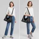 Hobo Bags for Women, Ultra Soft Foldable Vegan Leather Shoulder Handbag, Stylish Slouchy Tote Purses