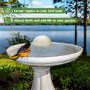 Buzzlett Bird Bath Water Circulator, Water Agitator for Bird Bath, Battery Powered, Energy Saving Switch Design and Quiet, Attract Birds