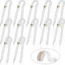 12 Pcs Hearing Aid Tubes Preformed BTE Earmold Tubing 3.5 x 2 mm Hearing Aid Replacement Tube with Gold Lock Amplifiers Ear Tubes
