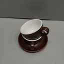 Coffeezone Latte Art Cup and Saucer, Latte & Cappuccino Mate for Coffee  Shop and Barista (Matte Brown, 10.5 oz) 2 Pieces