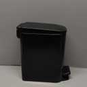 TIPGO Slim Bathroom Trash Can with Lid Soft Close, Step Pedal, 6 Liter / 1.6 Gallon Stainless Steel Trash Bin, Small Garbage Cans for Bedroom, Office, Kitchen (Matte Black)