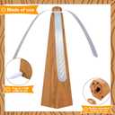 4 x Yoiemivy Portable Fly Fans for Tables to Keep Your Food/Meal Clean for Outdoor, Indoor, Picnic, Dinner and Classroom, Wood Grain, 4 Pack