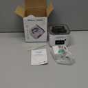 Ultrasonic Retainer Cleaner Machine, Denture Cleaner, All-in-One Dental & Jewelry Cleaner for Aligners Night Guards Dentures Braces Mouth Guards Toothbrush Heads, 45kHz 200ML, Dual Modes (White)