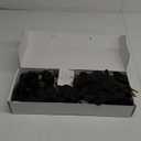 RyddeligHome Black Artificial Flowers for Centerpieces Bulk 10 Long Stems /50 Small Faux Silk Mum Balls + Black Eucalyptus Stems 2 Branches, Fall Boho Halloween Home Decor Indoor, Gothic Flowers