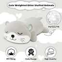 Finebee Weighted Otter Stuffed Animals, Cute Weighted Otter Plush, Soft Stuffed Weighted Plushie Birthday for Kids & Adults (9.8" 0.8Lbs)