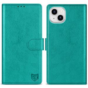 ZZXX for iPhone 14 Wallet Case with [RFID Blocking] Card Slot Kickstand Magnetic Closure Leather Flip Fold Protective Phone Case for iPhone 14 Case Wallet(Lake Blue-6.1 inch)