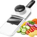 3-in-1 Handheld Mandoline Slicer - Stainless Steel Vegetable Cutter Shredder Cheese Grater with Comfort Grip, Ideal for Speedy Fruits & Vegetables Slicing