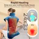 Mothers Day Gifts & Birthday Gifts for Mom Wife Men, Portable Heating Pad Heated Weighted Blanket for Neck, Shoulders & Back Extra Large 25"x37" Full Back Heating Pad Auto Shut-Off