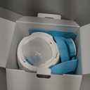 PETGEEK Automatic Dog Treat Dispenser with Button - Puzzle Memory Training Feeder, Pet Geek Button Treat Food Dispensing Toys Interactive, Iq Training Dog Feeder (Blue)