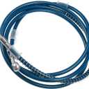 Motoforti Hydraulic Brake Hose Line Pipeline, 220cm 86.61" 10mm 0.39" Braided Oil Pipe W/Tube Nut Universal for Motorcycle ATV Go Kart Durable Stainless Steel Blue W/Spring Long-lasting