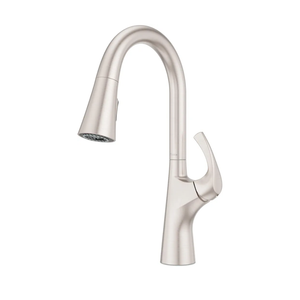 Pfister Talega Kitchen Sink Faucet with Pull Down Sprayer Single Handle High Arc Spout Spot Defense Stainless Steel NSF Certified 1 or 3 Hole Installation F5297TEGS