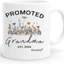 Promoted To Grandparents 2026 Coffee Mugs - New Grandma And Grandpa 2026 Mugs Set, Pregnancy Announcement For Grandparents Mug Set 11 oz (Grandparents 2026)