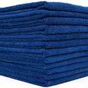 The Rag Company - All-Purpose Microfiber Terry Cleaning Towels - Commercial Grade, Highly Absorbent, Lint-Free, Streak-Free, Kitchens, Bathrooms, Offices, 300gsm, 16in x 16in, Royal Blue (12-Pack)